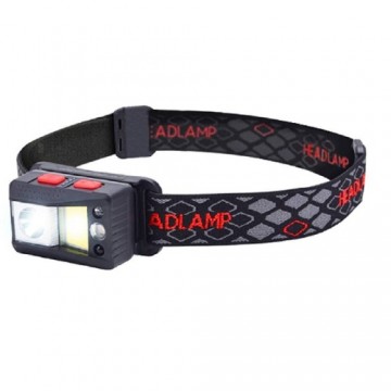 LTC LED XPG 4W + COB 2W + RGB 1W headlamp, motion sensor, 1200mAh battery, USB charging