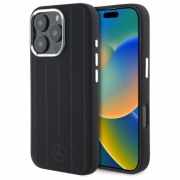 Mercedes MEHMP16L23SUVSK iPhone 16 Pro    6.3" czarny|black hardcase Silicone Vertical Tonal Stripes MagSafe