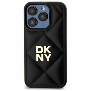 DKNY DKHCP15SPQDSLK iPhone 15 6.1"        czarny|black Quilted Stack Logo