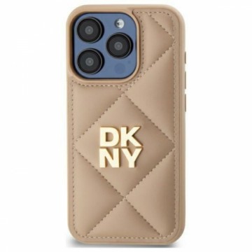 DKNY DKHCP15SPQDSLE iPhone 15 6.1"        beżowy|beige Quilted Stack Logo