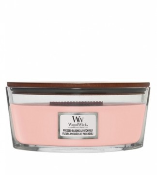 WoodWick Pressed Blooms & Patchouli scented candle with wooden wick 453,6 g