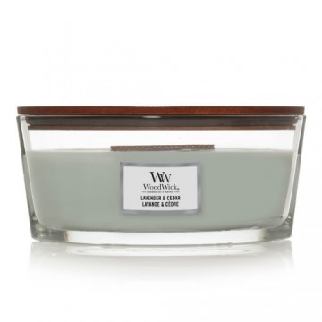 WoodWick Lavender & Cedar scented candle with wooden wick 453,6 g