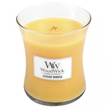 WoodWick Seaside Mimosa scented candle with wooden wick 275 g