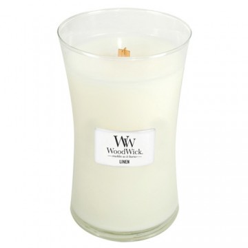 WoodWick Linen scented candle with wooden wick 609,5 g