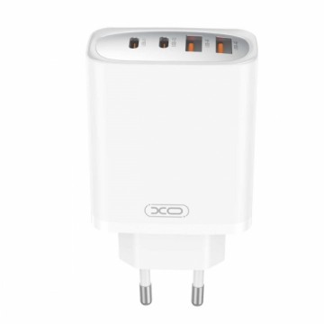 XO wall charger CE22 PD 45W 2x USB-C 2x USB white