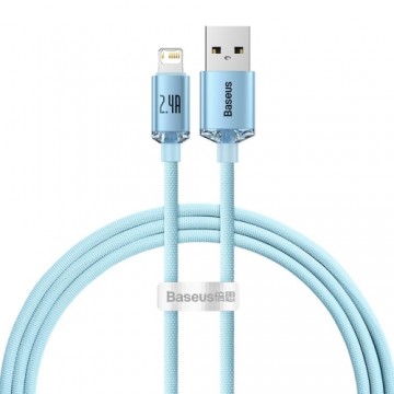 Baseus cable Crystal Shine USB - Lightning 1,2 m 2,4A sky blue