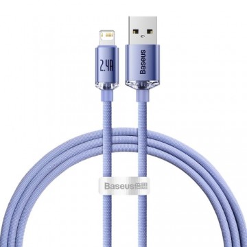 Baseus cable Crystal Shine USB - Lightning 1,2 m 2,4A purple