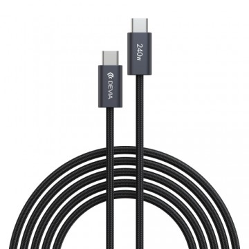 Devia cable Extreme EC652 PD USB-C - USB-C 2,0 m 240W black