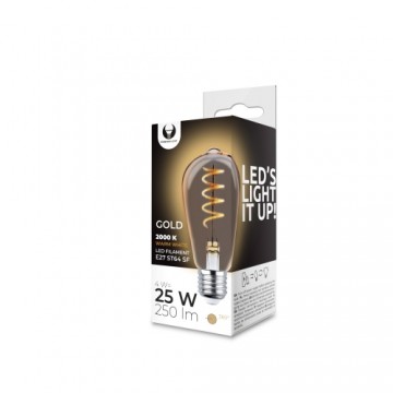 LED Bulb Filament E27 ST64 4W 230V 2000K 250lm SF gold Forever Light