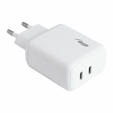 Akyga USB Зарядное устройство AK-CH-19 2x USB-C PD 5-12V | max. 3A 40W Quick Charge 3.0