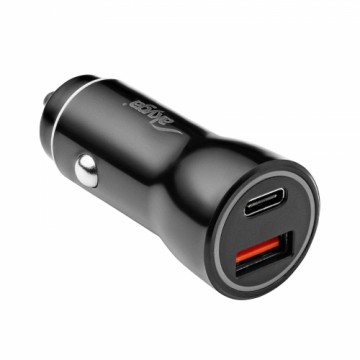 Car charger 12|24V Akyga AK-CH-16 36W USB-A + USB-C PD Quick Charge 3.0 5-12V | 1.5-3A black