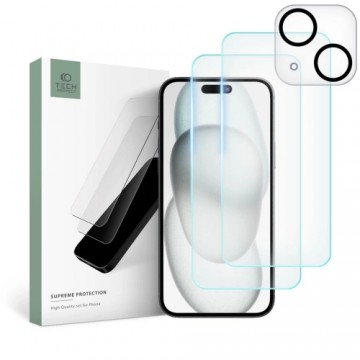 Tech-Protect Supreme Set for iPhone 15 Plus 2x Tempered Glass for Display | Tempered Glass for Camera