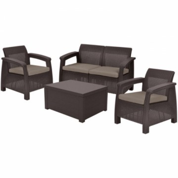 Garden furniture set Corfu Box Set brown