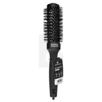 Olivia Garden Expert Blowout Shine Round Brush Black 35 mm hair brush