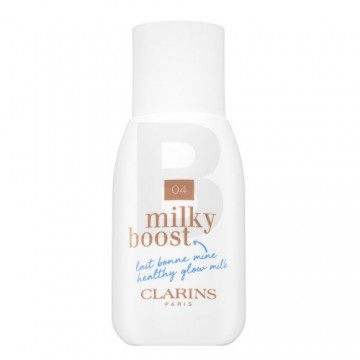 Clarins Milky Boost tonējošā un mitrinošā emulsija viendabīgai un mirdzošai sejas ādai 04 Auburn 50 ml