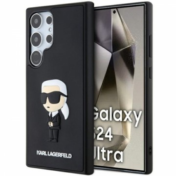 Karl Lagerfeld KLHCS24L3DRKINK S24 Ultra S928 czarny|black hardcase 3D Rubber Ikonik