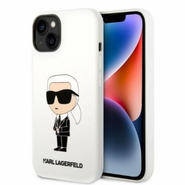 Karl Lagerfeld KLHCP14SSNIKBCH iPhone 14 | 15 | 13 6,1" hardcase biały|white Silicone Ikonik