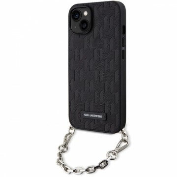 Karl Lagerfeld KLHCP14SSACKLHPK iPhone 14 | 15 | 13 6.1" czarny|black hardcase Saffiano Monogram Chain