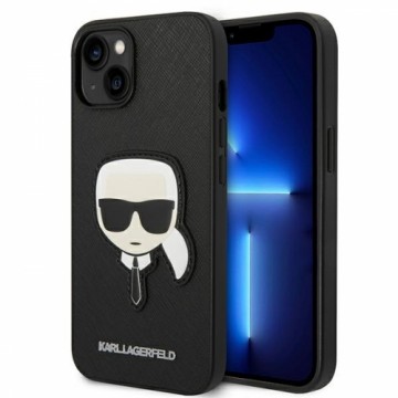 Karl Lagerfeld KLHCP14MSAPKHK iPhone 14 Plus | 15 Plus 6,7" czarny|black hardcase Saffiano Karl`s Head Patch