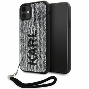 Karl Lagerfeld KLHCN61PSQRKS iPhone 11 | Xr  6,1" srebrny|silver hardcase Sequins Cord