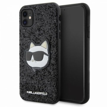 Karl Lagerfeld KLHCN61G2CPK iPhone 11 | Xr 6.1" czarny|black hardcase Glitter Choupette Patch