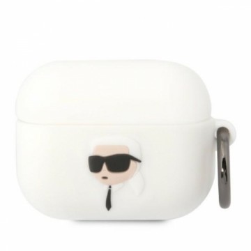 Karl Lagerfeld KLAPRUNIKH AirPods Pro cover biały|white Silicone Karl Head 3D