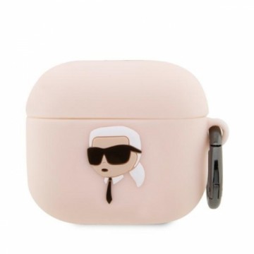 Karl Lagerfeld KLA3RUNIKP AirPods 3 cover różowy|pink Silicone Karl Head 3D