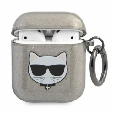 Karl Lagerfeld KLA2UCHGK AirPods 1|2 cover czarny|black Glitter Choupette