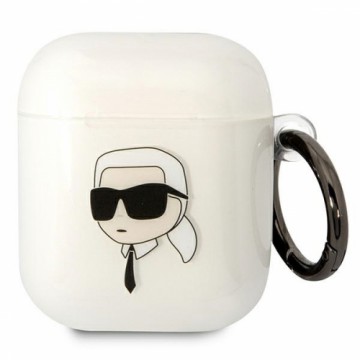 Karl Lagerfeld KLA2HNIKTCT AirPods 1|2 cover transparent Karl`s Head