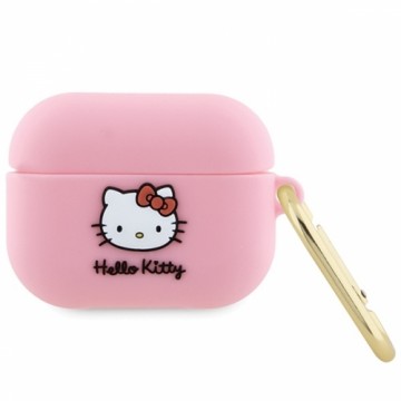 Hello Kitty HKAP3DKHSP Airpods Pro cover różowy|pink Silicone 3D Kitty Head