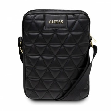 Guess Torba GUTB10QLBK 10" czarna|black Quilted Tablet Bag