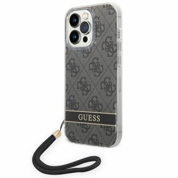 Guess GUOHCP14LH4STK iPhone 14 Pro 6,1" czarny|black hardcase 4G Print Strap