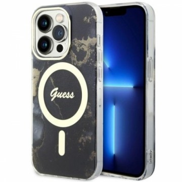 Guess GUHMP14LHTMRSK iPhone 14 Pro 6.1" czarny|black hardcase Golden Marble MagSafe