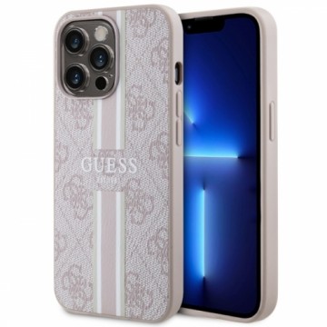 Guess GUHMP13LP4RPSP iPhone 13 Pro | 13 6,1" różowy|pink hardcase 4G Printed Stripes MagSafe