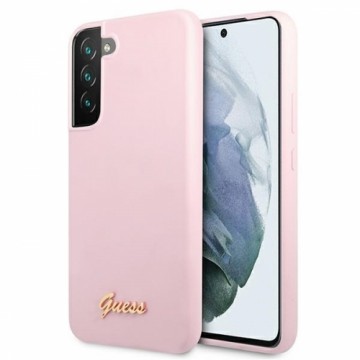 Guess GUHCS22MLSLMGLA S22+ S906 lawenda|lavender hardcase Silicone Script Metal Logo