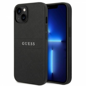 Guess GUHCP14MPSASBBK iPhone 14 Plus | 15 Plus 6.7" czarny|black Saffiano Strap