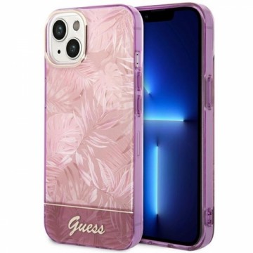 Guess GUHCP14MHGJGHP iPhone 14 Plus | 15 Plus 6.7" różowy|pink hardcase Jungle Collection