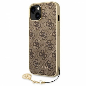 Guess GUHCP14MGF4GBR iPhone 14 Plus | 15 Plus 6.7" brązowy|brown hardcase 4G Charms Collection