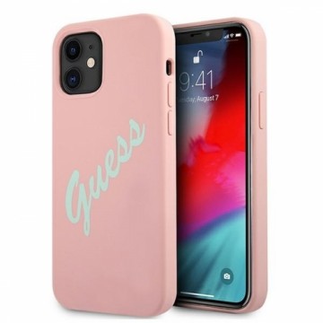 Guess GUHCP12SLSVSPG iPhone 12 mini 5,4" różowo zielony|green pink hardcase Silicone Vintage