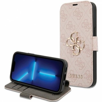 Guess GUBKP15S4GMGPI iPhone 15 | 14 | 13 6.1" różowy|pink book 4G Metal Logo