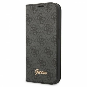 Guess GUBKP14SHG4SHK iPhone 14 | 15 | 13 6.1" czarny|black book 4G Vintage Gold Logo