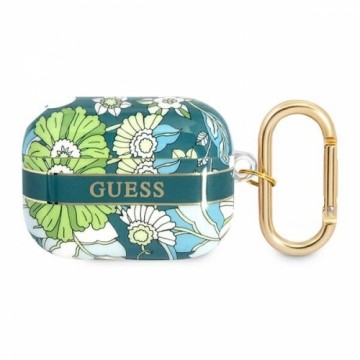 Guess GUAPHHFLN AirPods Pro cover zielony|green Flower Strap Collection