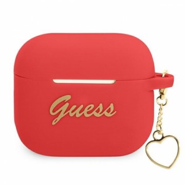 Guess GUA3LSCHSR AirPods 3 cover czerwony|red Silicone Charm Heart Collection