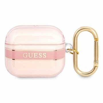 Guess  GUA3HHTSP AirPods 3 cover różowy|pink Strap Collection