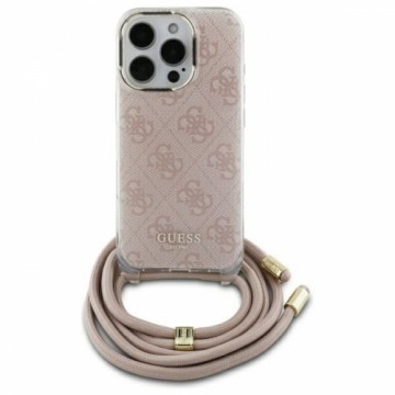 Guess GUHCP16SHC4SEP iPhone 16 6.1"       różowy|pink hardcase Crossbody Cord 4G Print