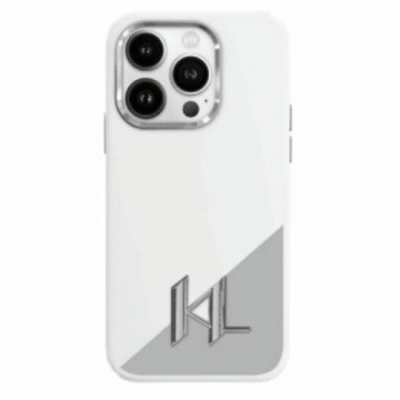 Karl Lagerfeld KLHMP16SSCMKMPCH iPhone    16 6,1" biały|white hardcase Silicone Initial Metal Logo MagSafe