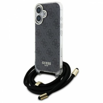 Guess GUHCP16SHC4SEK iPhone 16 6.1"       czarny|black hardcase Crossbody Cord 4G Print