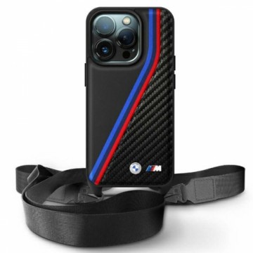 BMW BMHCP16X23PSVTK iPhone 16 Pro Max     6.9" czarny|black hardcase M Edition Carbon Tricolor Lines & Strap