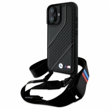 BMW BMHCP16S23PSCCK iPhone 16 6.1"        czarny|black hardcase M Edition Carbon Stripe & Strap