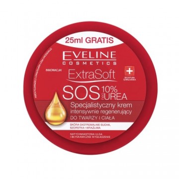 Eveline Īpaši maigs reģenerējošs krēms SOS 10% Urea sejas un ķermeņa krēms 175 ml